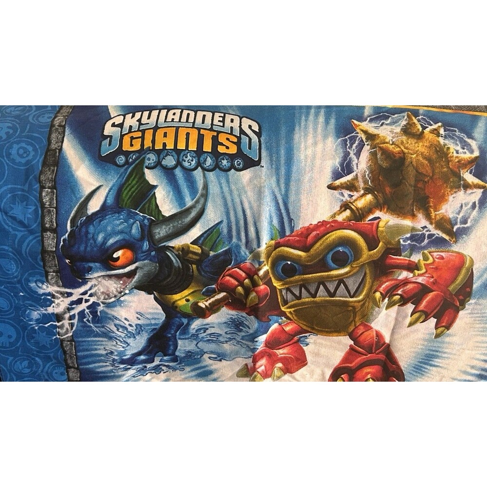 Skylanders Giants Twin Flat‎ Sheet And 1 Pillowcase - Retired
